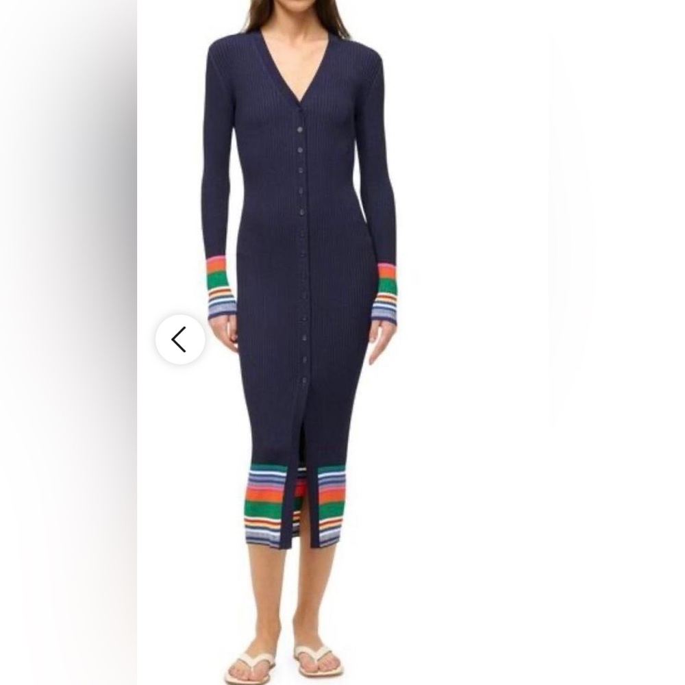 NWT-Staud Shoko Navy Nautical Stripe Dress-Size M